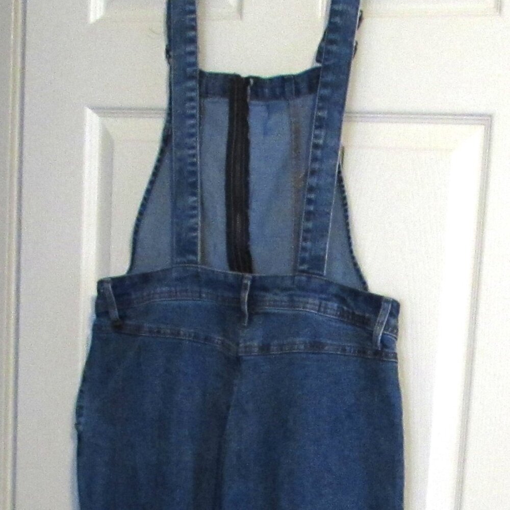 Women's VANILLA STAR Denim Overalls With Zipper Bib Size L - Picture 5 of 6